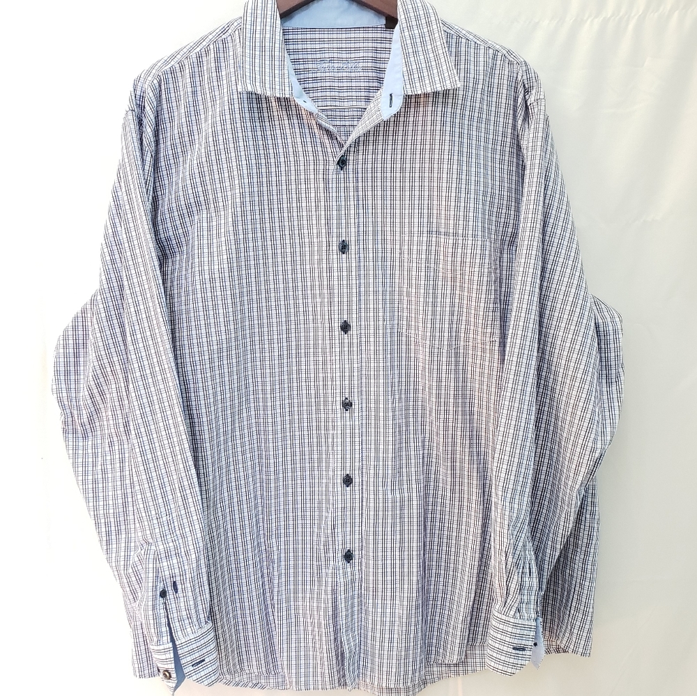 Tasso Elba - Long Sleeve Button Up Shirt - Plaid
